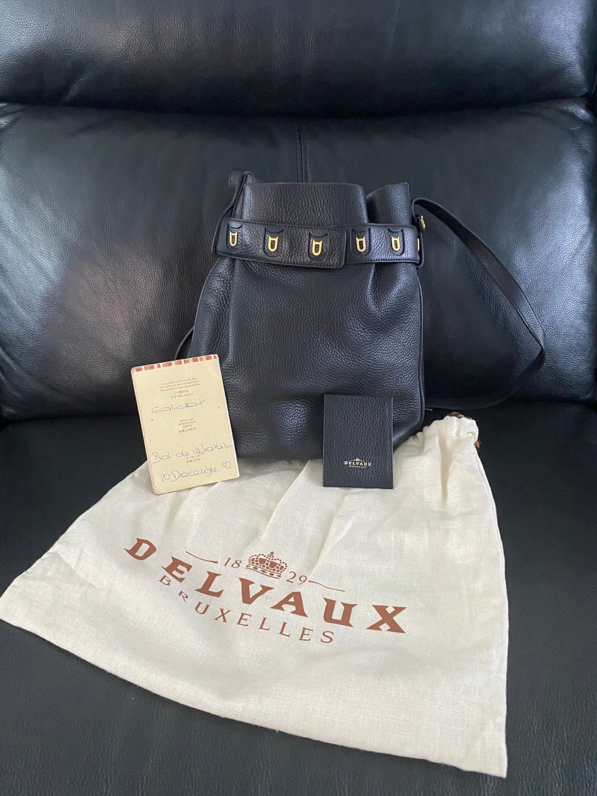 Sac delvaux, Enlèvement ou Envoi, Comme neuf, Noir