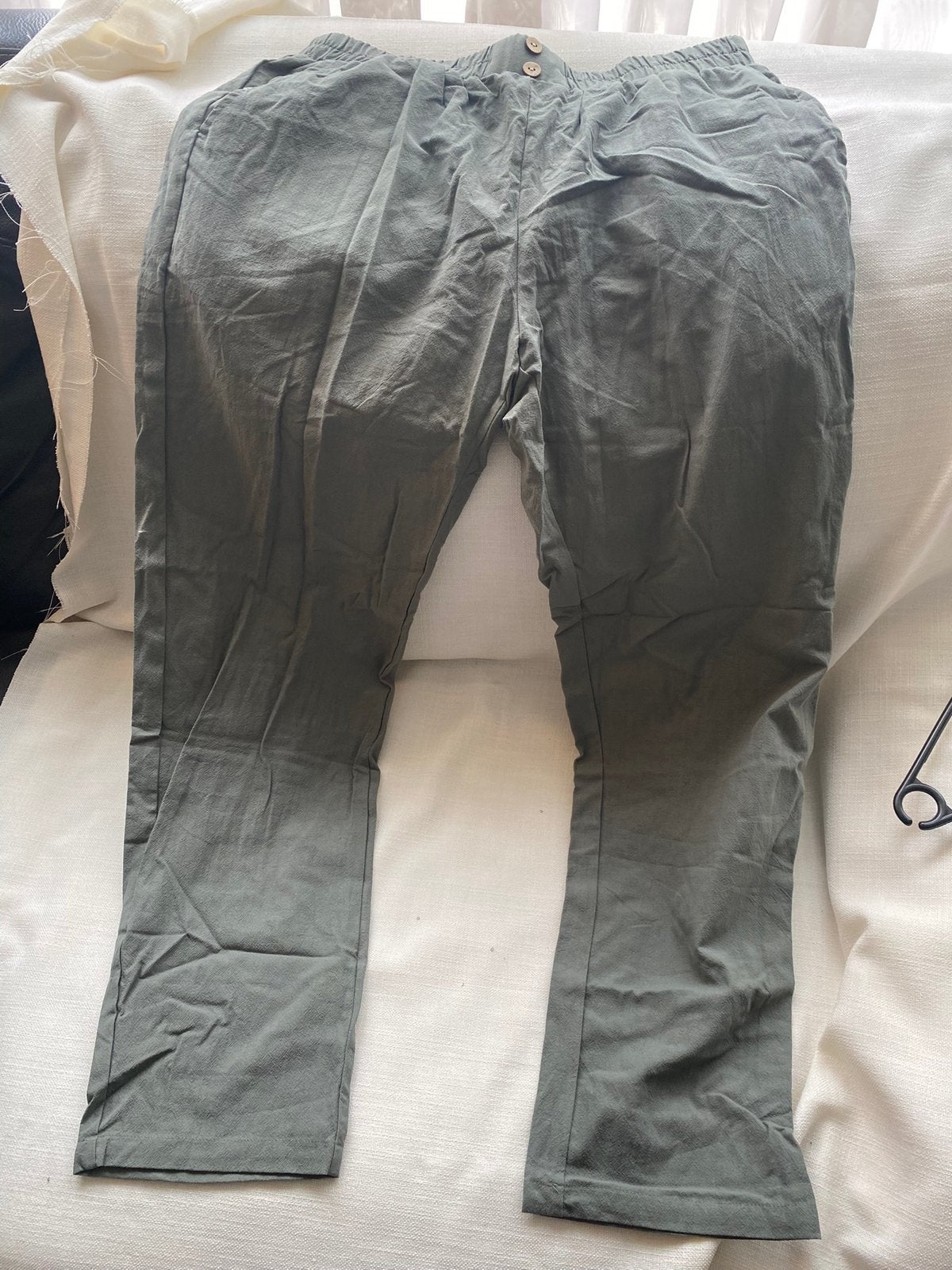 Shein Groene Linnen Broek Maat M, Kleding | Dames, Broeken en Pantalons, Maat 38/40 (M), Nieuw, Ophalen of Verzenden, Grijs