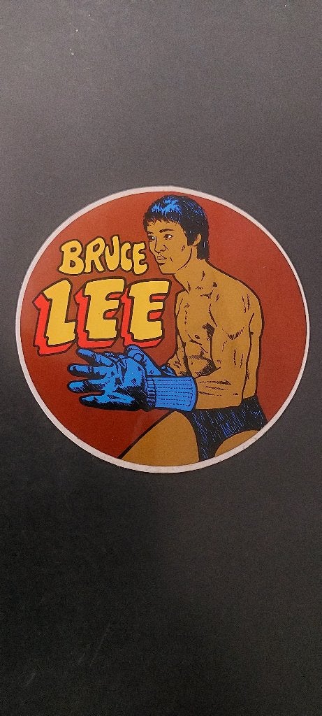 Sticker autocollant Bruce Lee vintage, Collections, Envoi, Utilisé