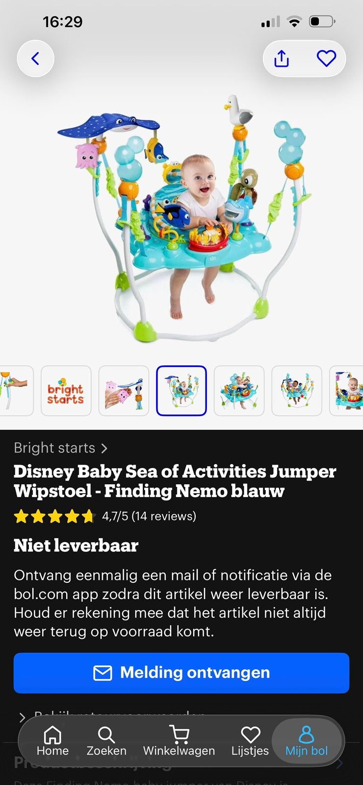 Babyjumper, Ophalen