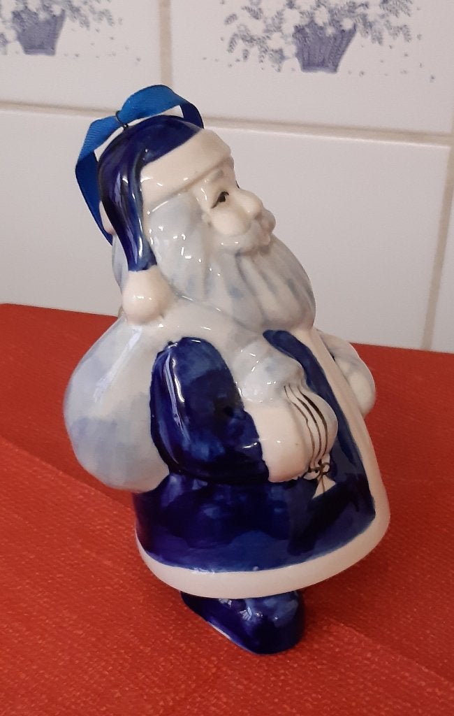Delfts blauw Kerstman met rugzak (Kerstboom decoratie), Diversen, Ophalen, Nieuw