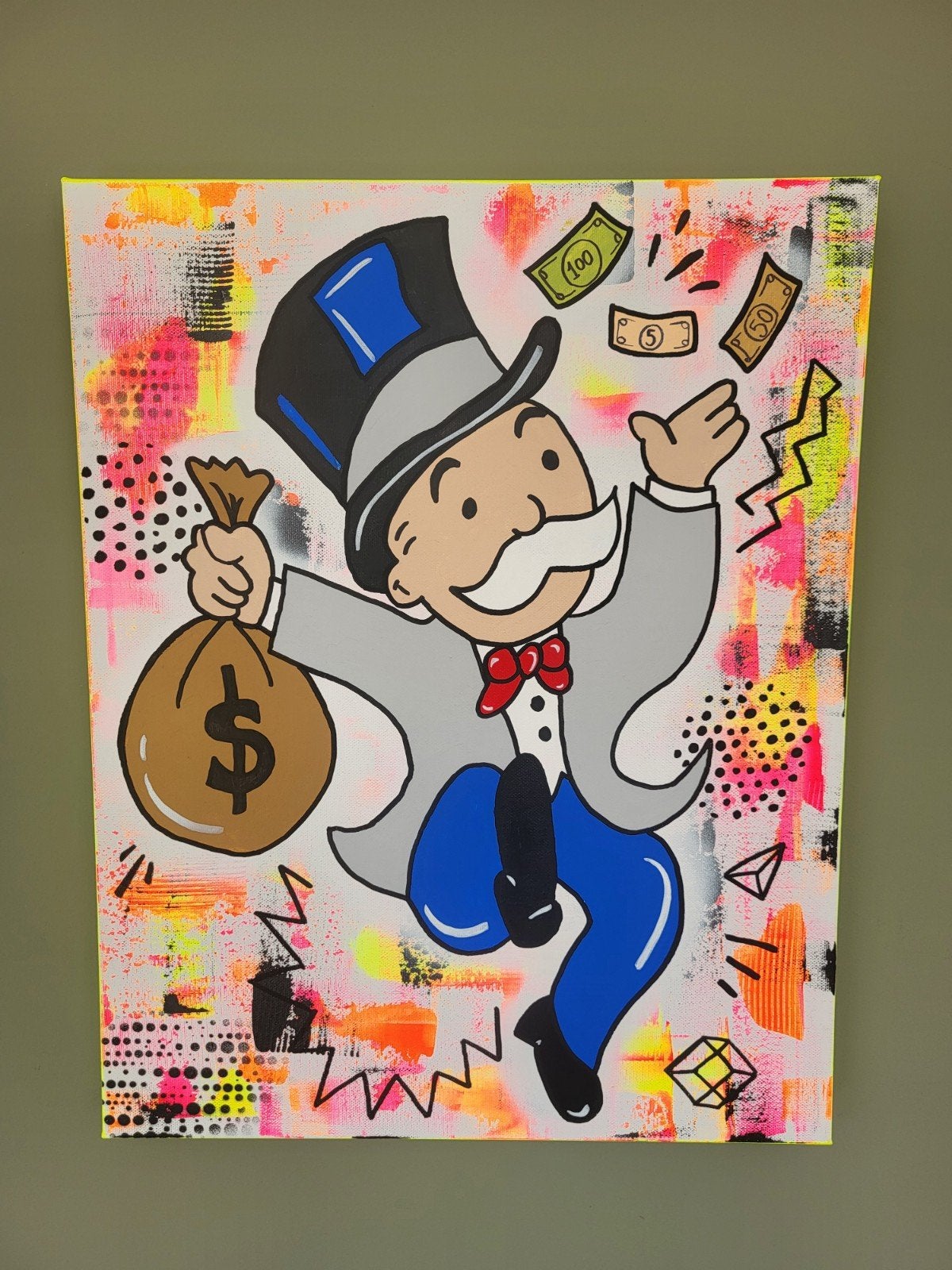Mr.Monopoly - dancing with dollars -ARTPIECE by Melissa Stok, Enlèvement ou Envoi