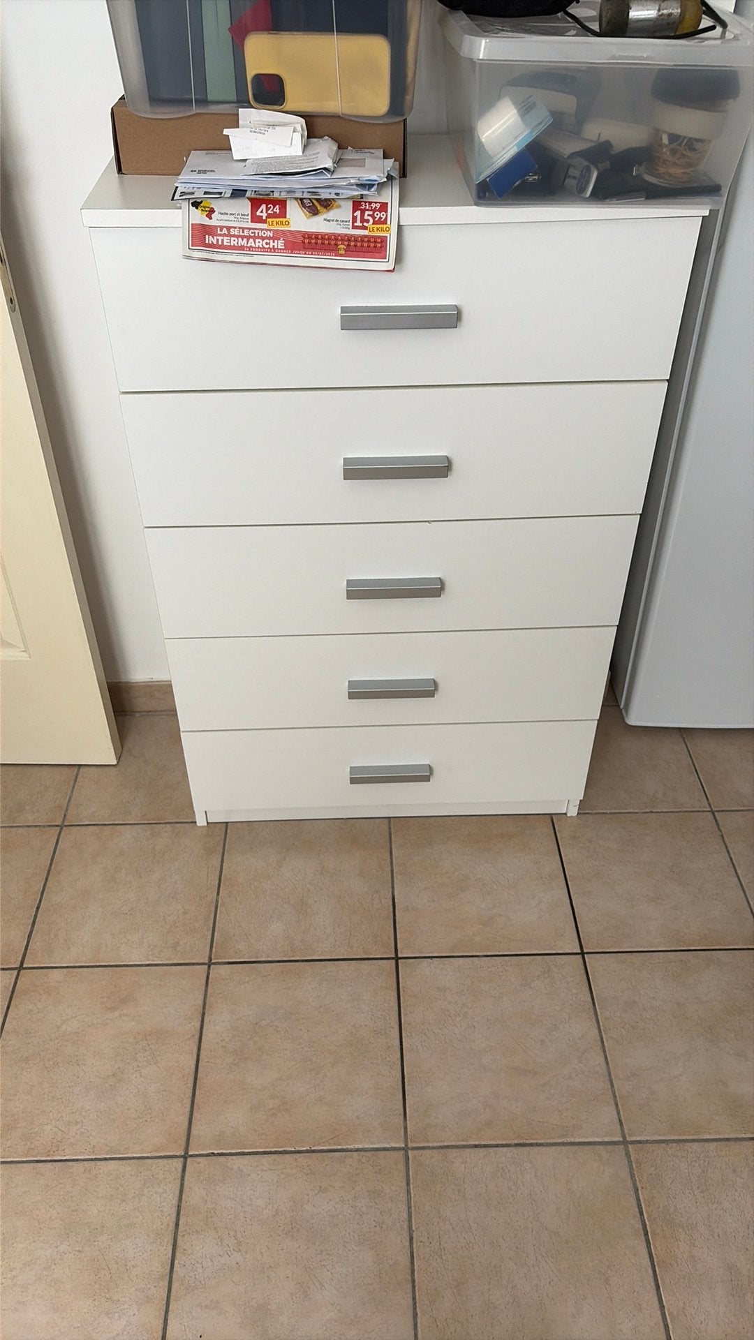 Meuble de rangement a 5 tiroirs, Maison & Meubles, Armoires | Commodes, Enlèvement, Comme neuf