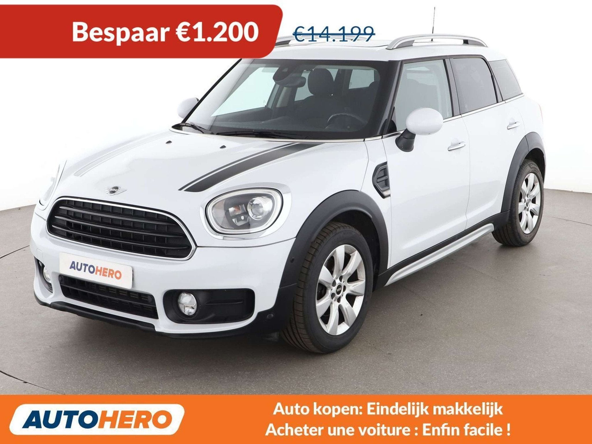 MINI One Countryman One (bj 2017), Voorwielaandrijving, 75 kW, Stof, Zwart