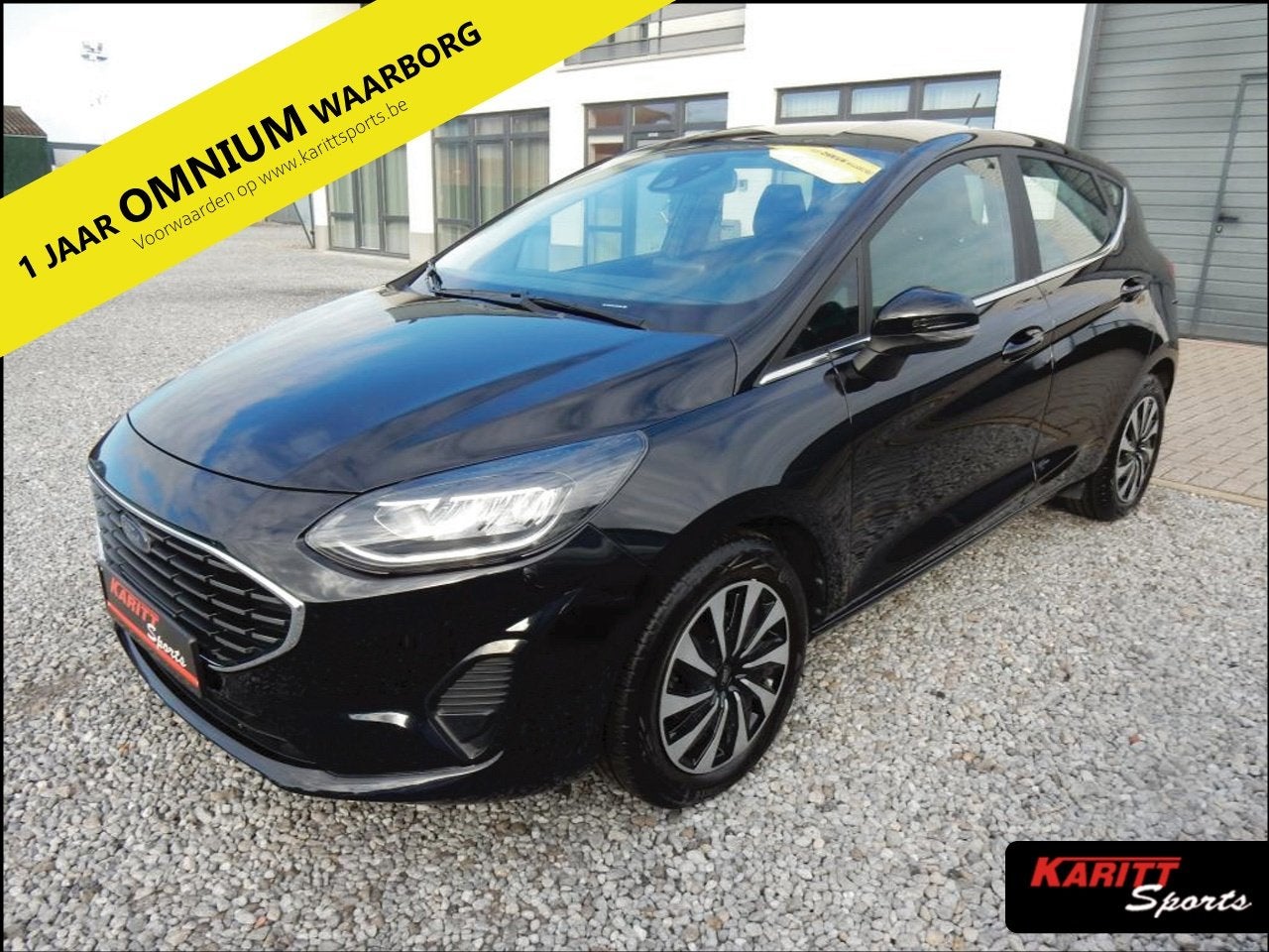 Ford Fiesta MHEV 6 versnelling 125pk (mild hybride) !, Auto's, Stof, Gebruikt, Parkeersensor, Zwart