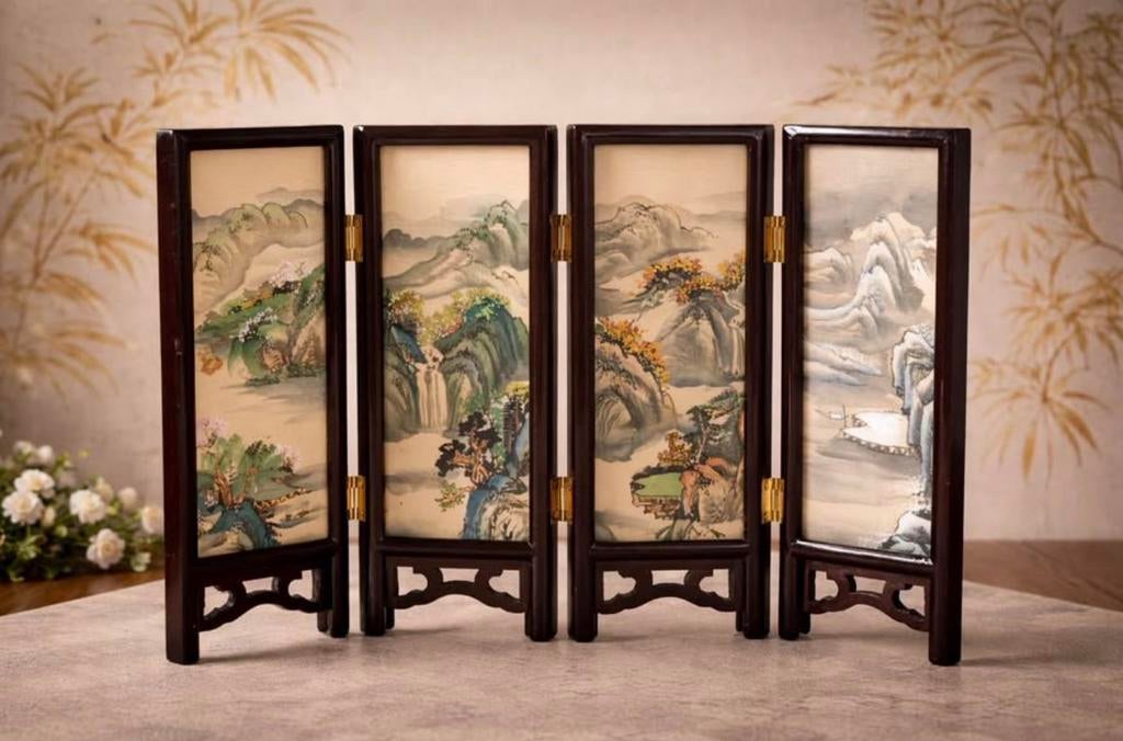 Paravent décoratif asiatique en bois, style japonais., Maison & Meubles, Enlèvement ou Envoi, Comme neuf
