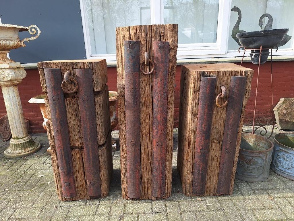 super dikke stoere meerpalen, Huis en Inrichting, Woonaccessoires | Zuilen en Pilaren, Zo goed als nieuw, Ophalen