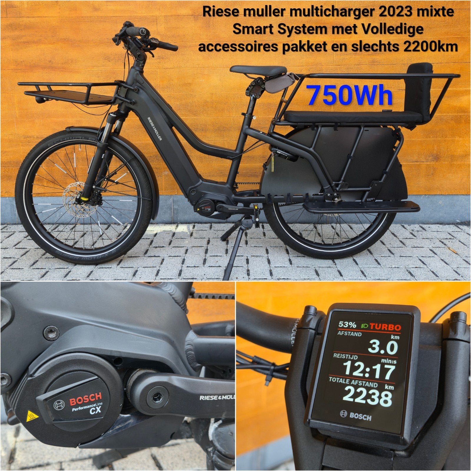Riese muller multicharger Longtail 2023 Elektrisch fiets, Fietsen en Brommers, Elektrische fietsen, Zo goed als nieuw, Riese & Müller