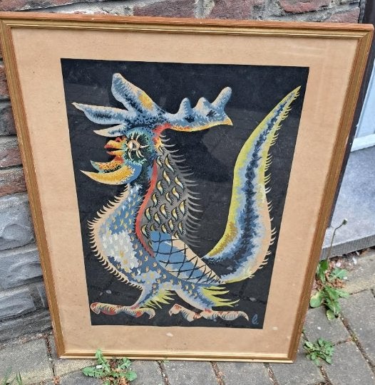 lithographie coq de jean lurcat, Antiquités & Art, Enlèvement ou Envoi, Lithographie