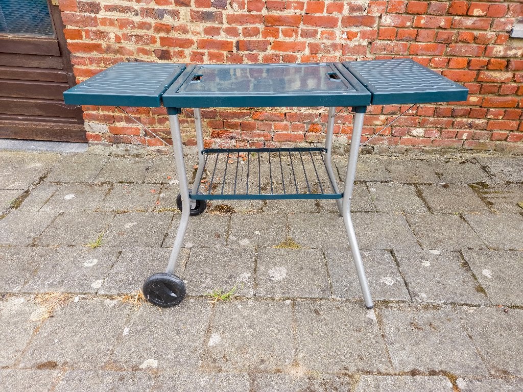 Handige Tefal Barbecue Trolley / Bijzettafel, Ophalen, Gebruikt, Rechthoekig, Kunststof
