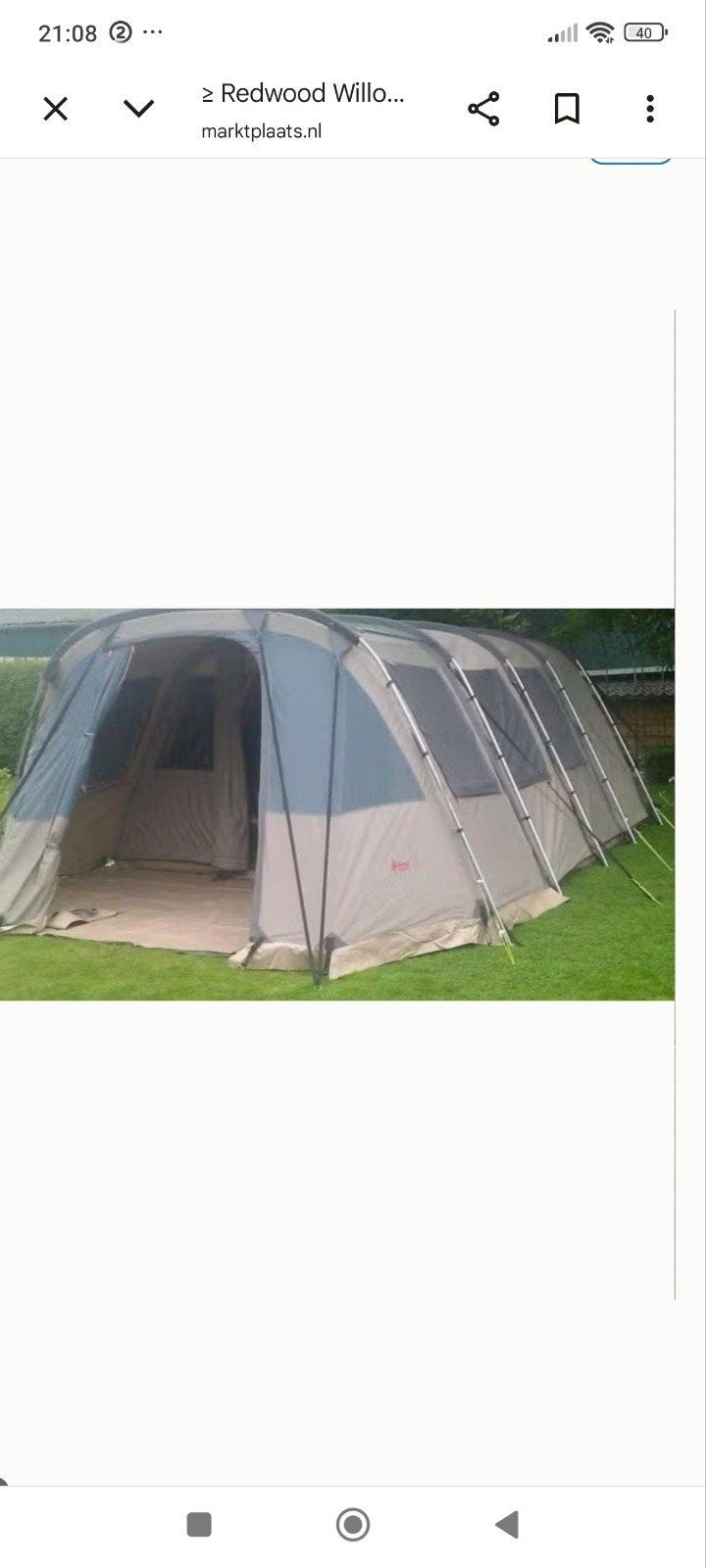 Redwood Willow 5 grote stevige katoenen tent 400e, Ophalen