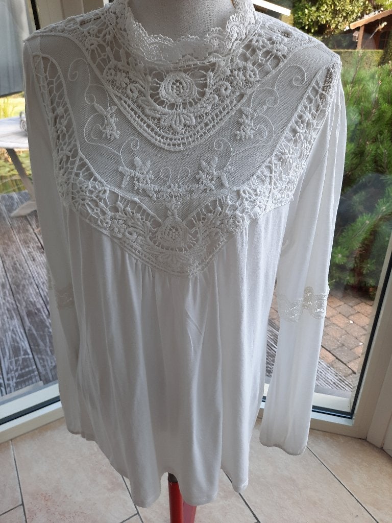 Toffe blouse BODYFLIRT - 42/44, Wit, Maat 42/44 (L), Ophalen of Verzenden, Zo goed als nieuw