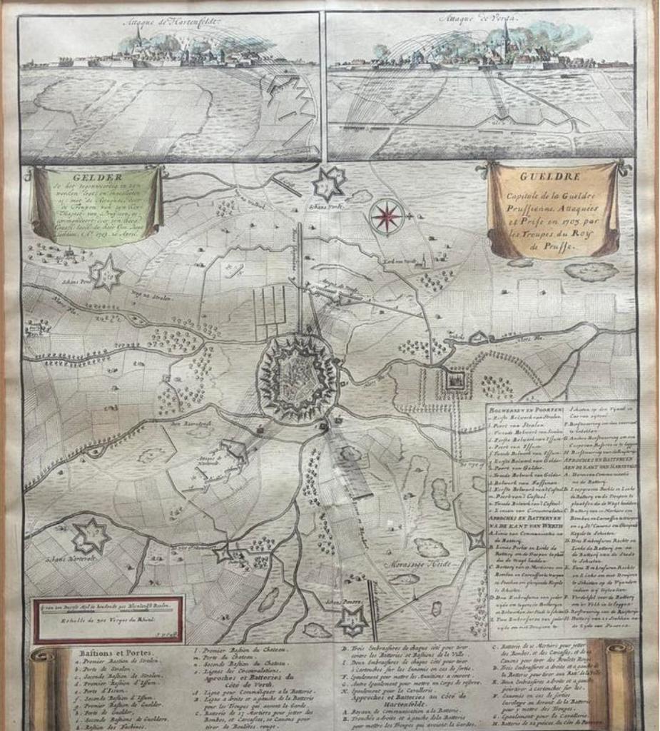 18e eeuwse gravure jan van calls/Dumont, Antiek en Kunst, Verzenden, Gravure, Met monogram