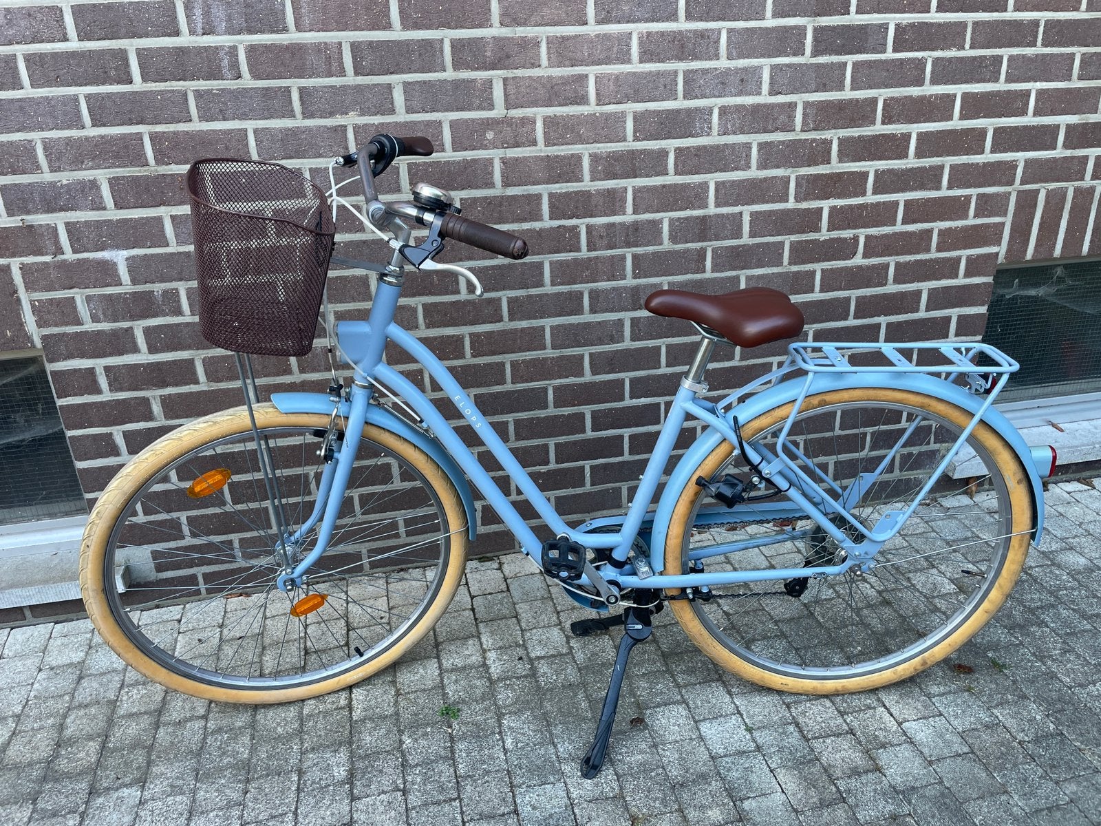 Elops stadfiets lichtblauw -decathlon, Autres marques, Vitesses, Frein sur jante, Enlèvement