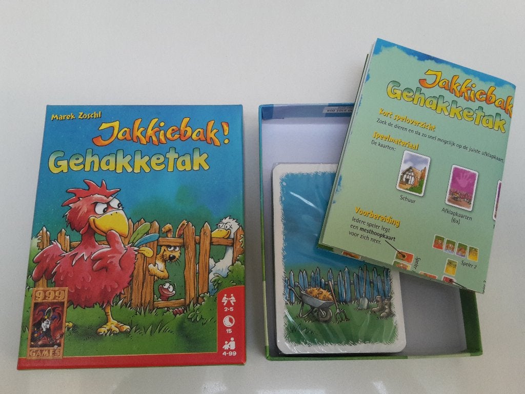 Nieuw spel Jakkiebak! Gehakketak, 2-5 spelers, 4+, 999 Games, Ophalen of Verzenden, Nieuw, 999 games