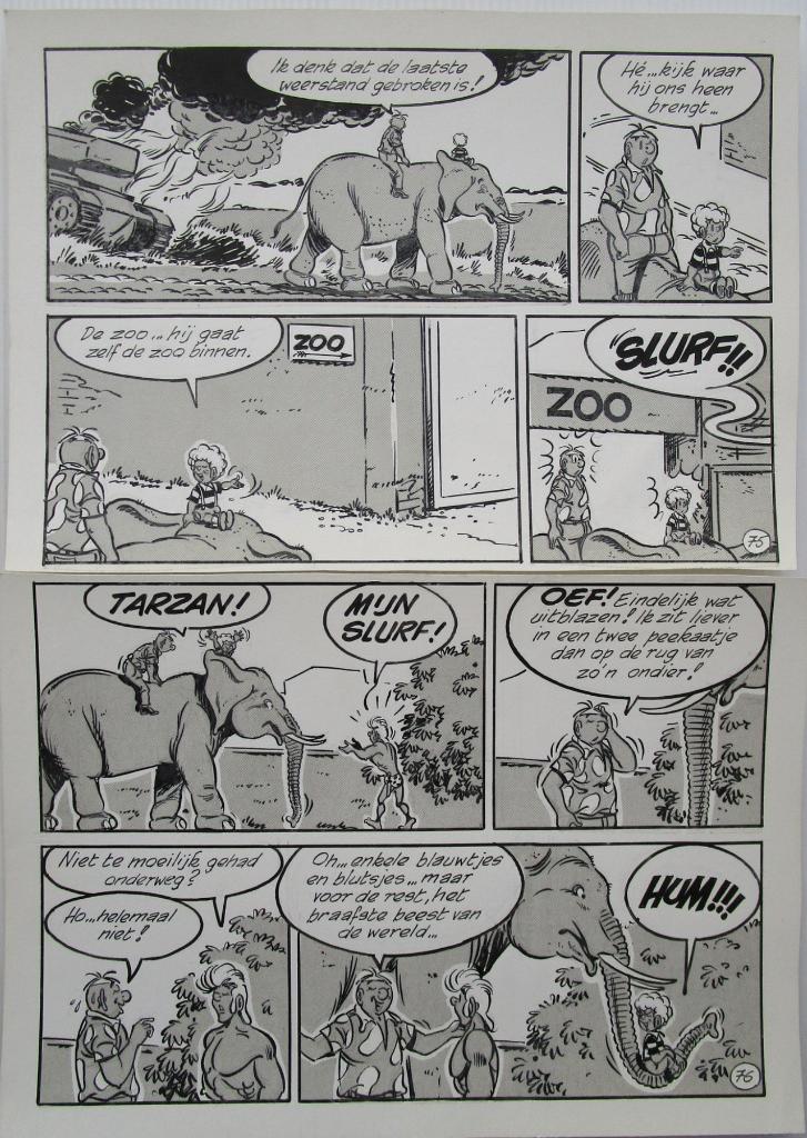 HUREY - Originele pagina   album "Olifantasie" - 1971, Ophalen of Verzenden