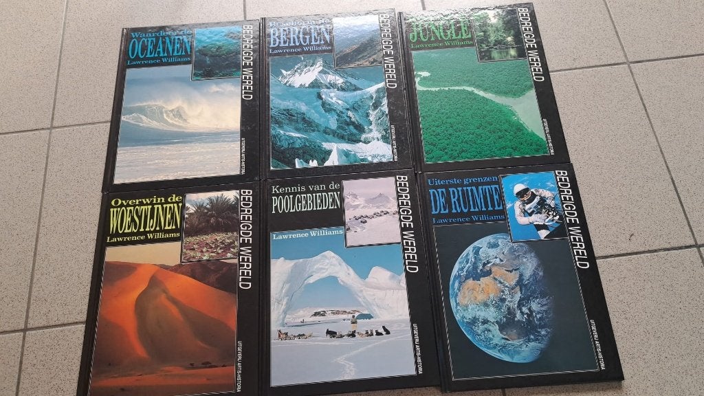 6-delige boekenreeks “bedreigde wereld”, Artis-Historia, Ophalen, Zo goed als nieuw, Niet van toepassing, Lawrence Williams