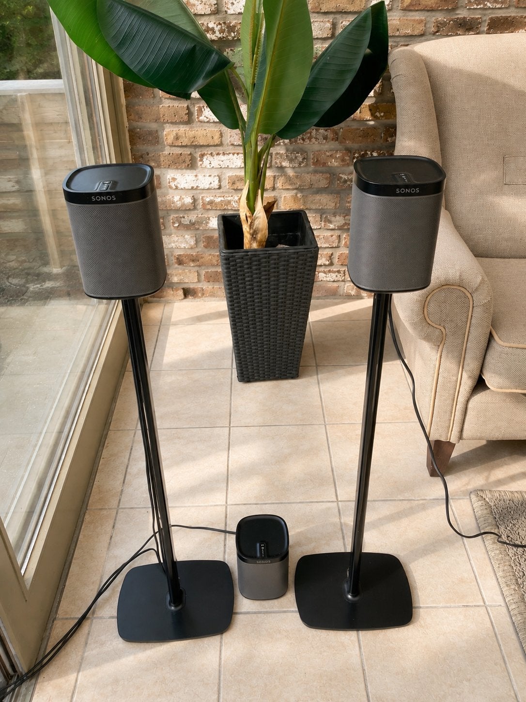 Sonos Play 1 - 3 stuks  met statief, Audio, Tv en Foto, Luidsprekerboxen, Ophalen of Verzenden, Gebruikt