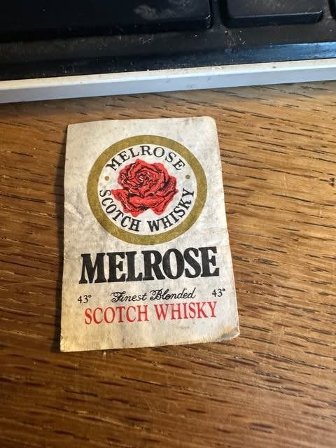 étiquette de boîte d'allumettes Melrose Scotch Whisky, Collections, Articles de fumeurs, Briquets & Boîtes d'allumettes, Boîtes ou marques d'allumettes