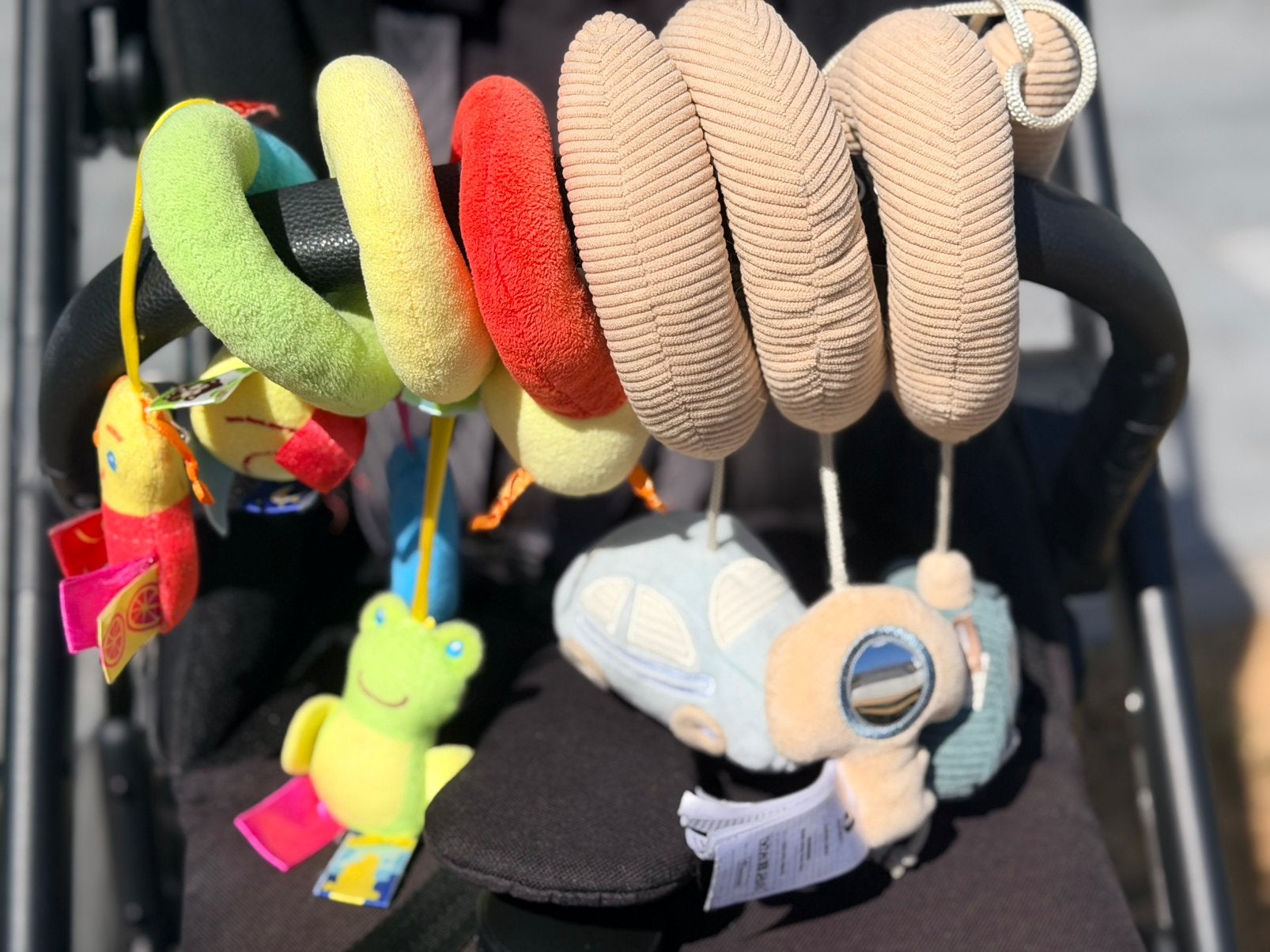 2 activiteitenspiralen voor kinderwagen / autostoel, Vanaf 1 jaar