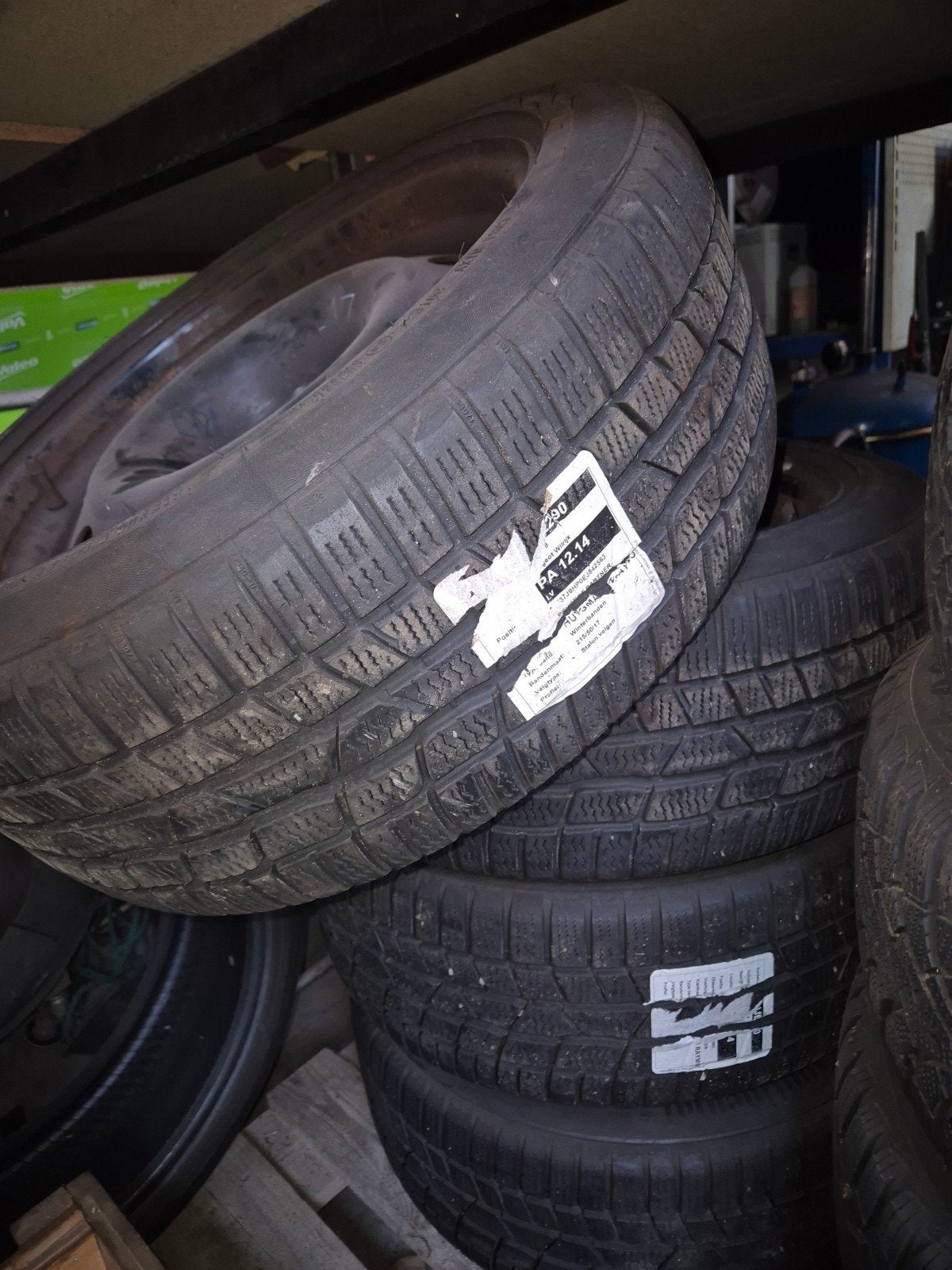 4 winterbanden Coninental inclusief velgen, Ophalen, Velg(en), 17 inch, Winterbanden
