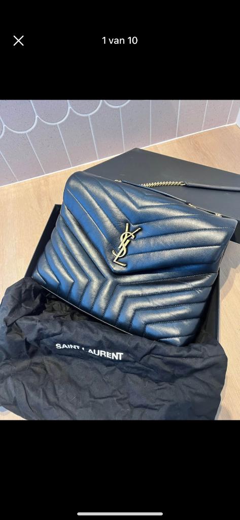 YSL YVES Saint Laurent Loulou, Ophalen, Zo goed als nieuw, Zwart, Handtas
