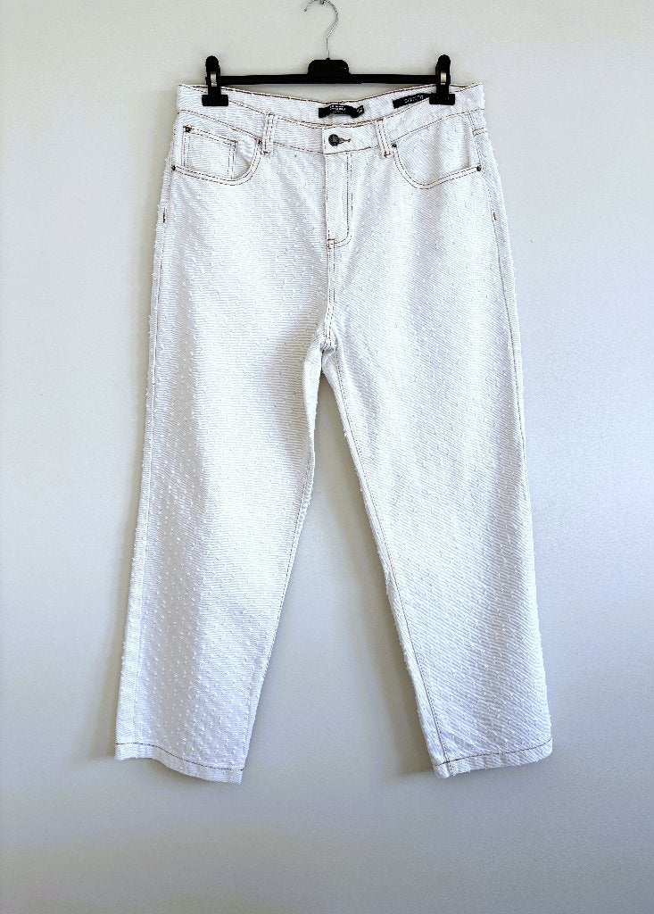 Jaded London “Skate Fit” Jeans Textuurstijl – Maat W34 L30, Comme neuf, Blanc, Jaded London, W33 - W36 (confection 42/44)