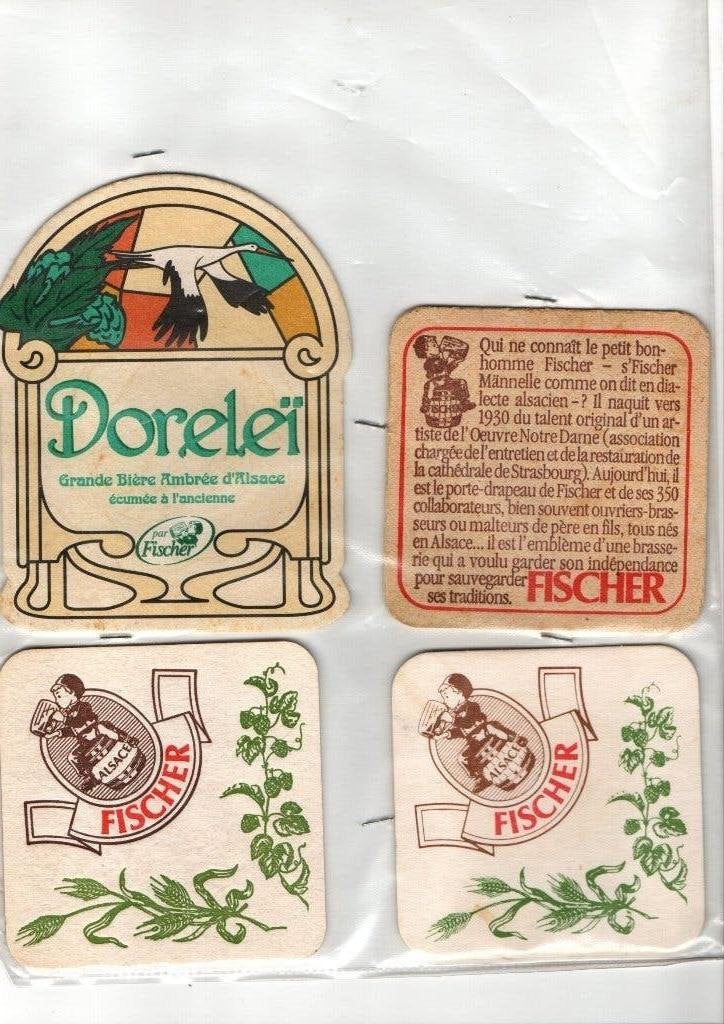 SOUS-VERRES À BIÈRE OLD FISHER FRANCE, Envoi, Comme neuf, Sous-bock
