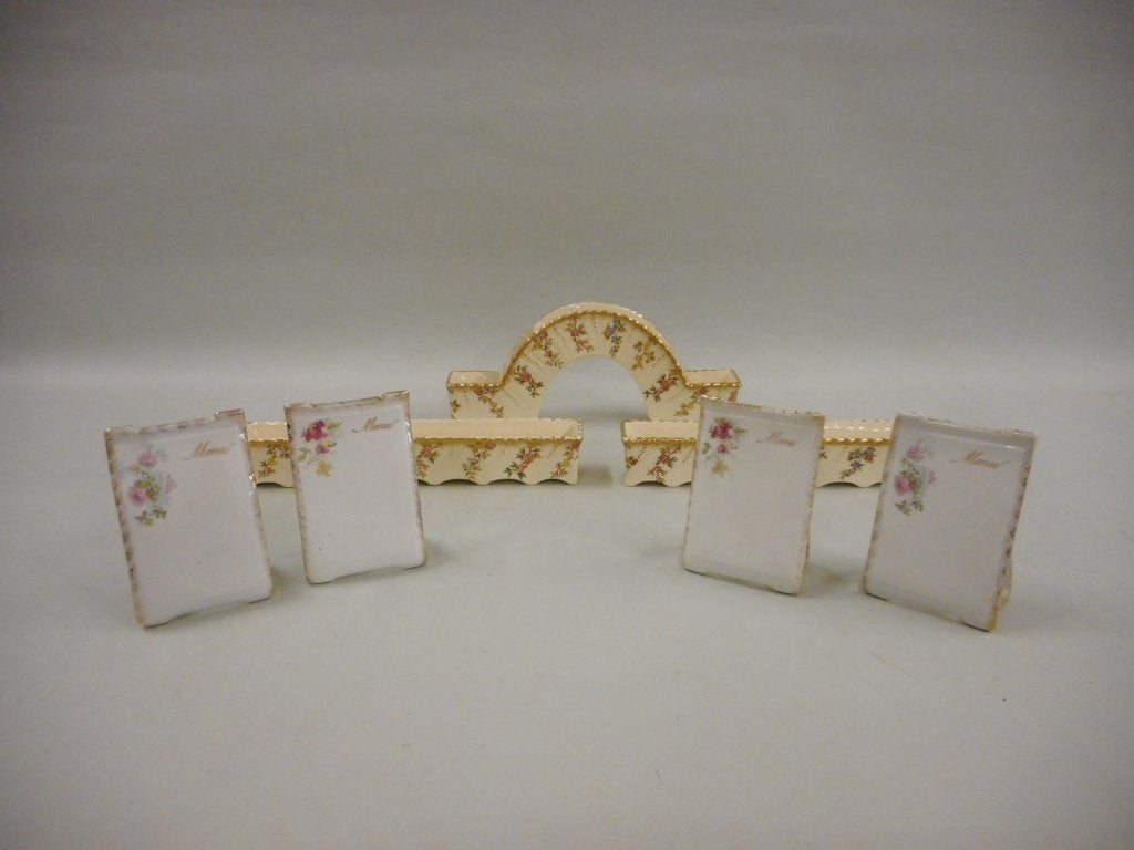 Art-Nouveau - porseleinen jardinier-set uit Sarreguemines, Antiek en Kunst, Antiek | Servies compleet, Ophalen