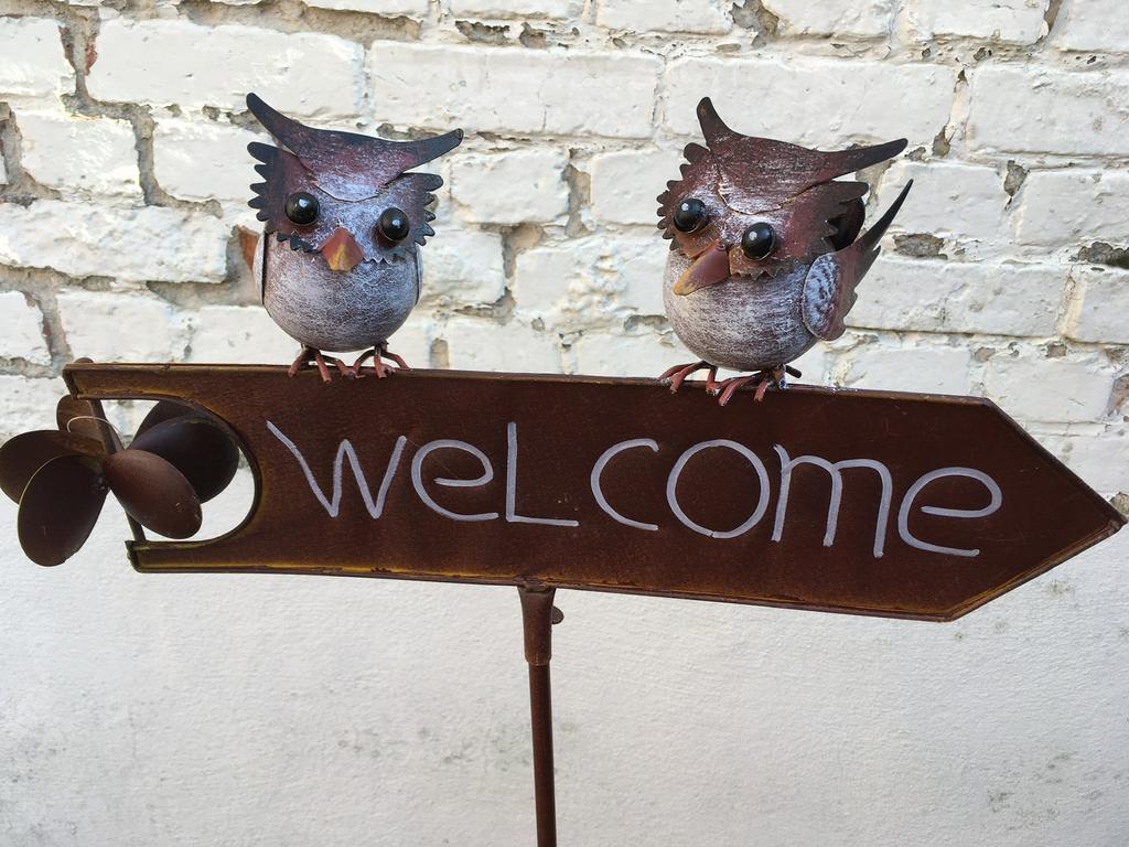 Tuinprikker welcome met uiltjes erop, Tuin en Terras, Tuinstekers, Ophalen of Verzenden