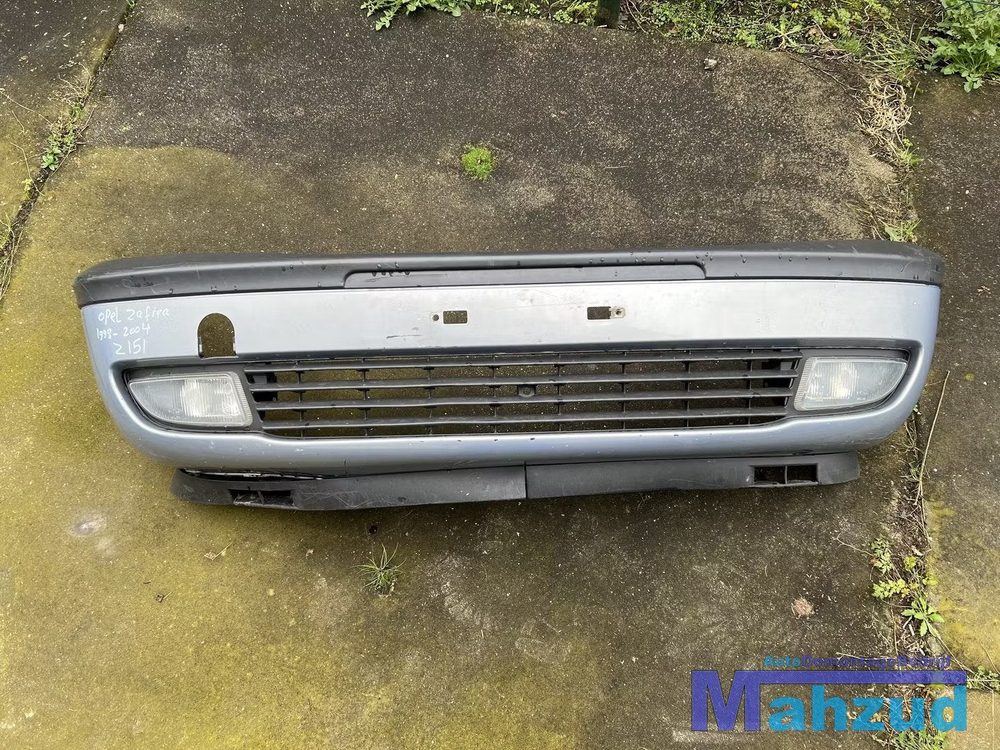 OPEL ZAFIRA A Zilver Z151 voorbumper bumper voor 1998-2005, Auto-onderdelen, Carrosserie, Bumper, Opel, Voor, Gebruikt