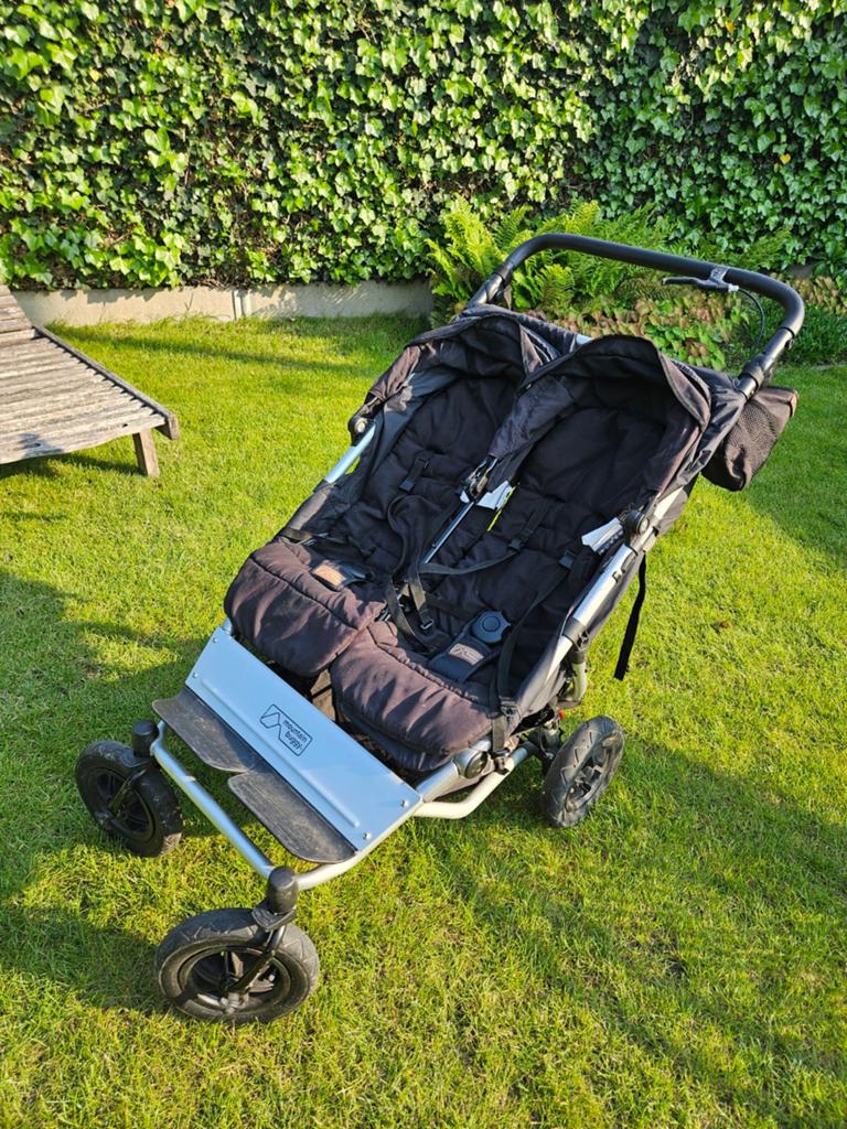 Mountain buggy duet, dubbele koets in zeer goede staat, Ophalen