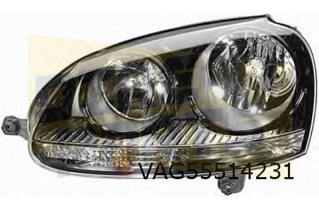 Volkswagen Golf V 11/03-2/09 (1K1) koplamp Links (GTi) (zwar, Neuf, Volkswagen, -, -