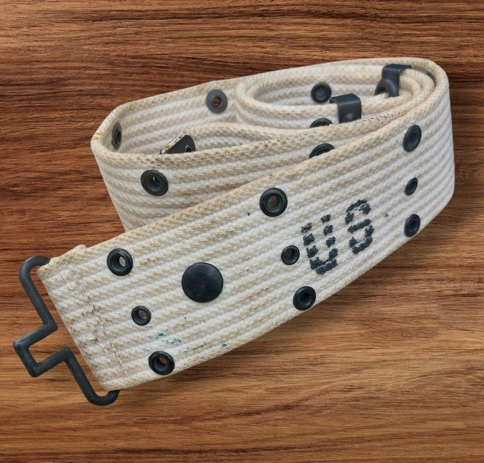 Ceinture pistolet américaine MP M36 blanche 1961, Collections, Enlèvement ou Envoi