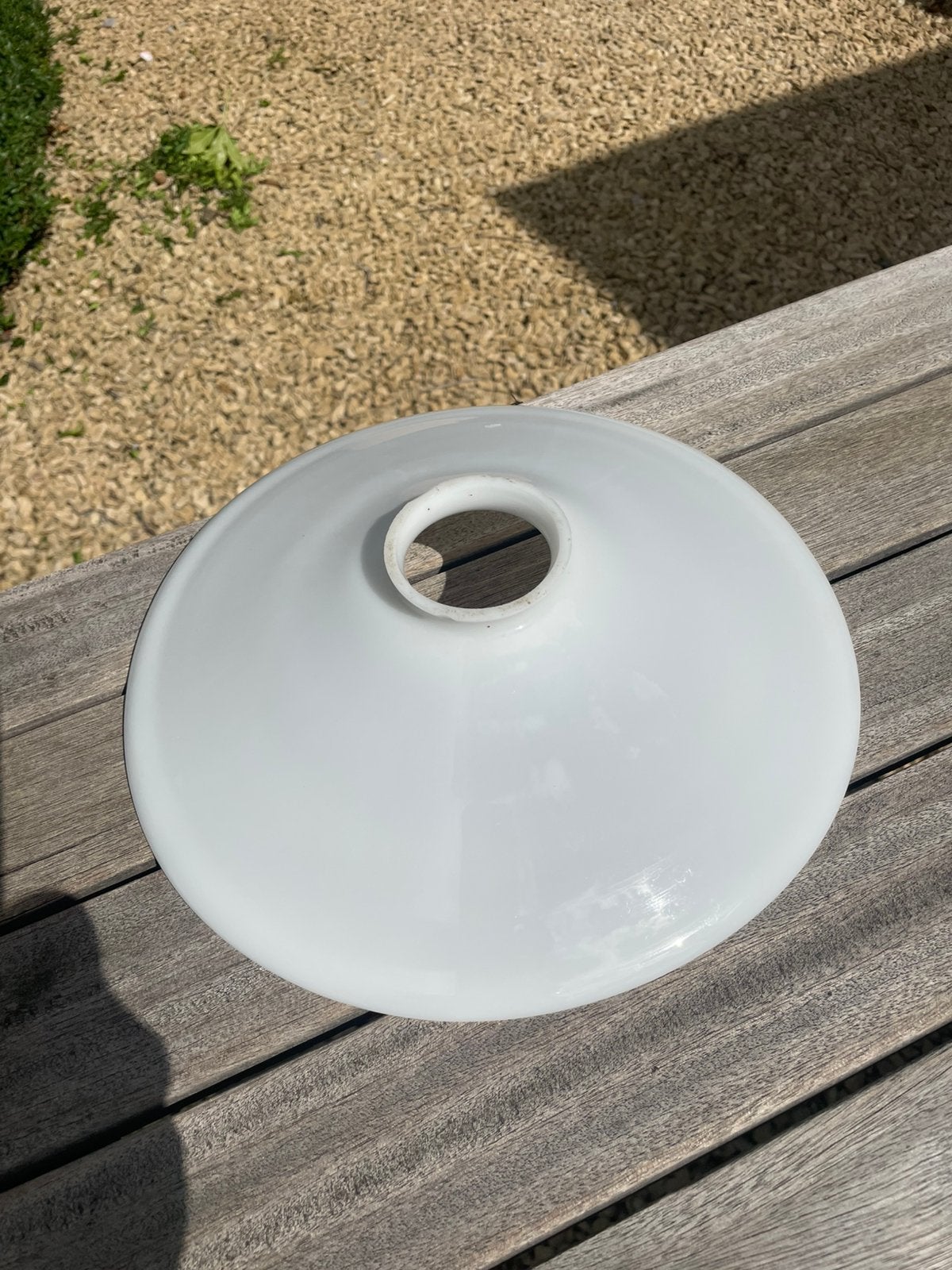 Abat-jour en opaline vintage, Maison & Meubles, Lampes | Abat-jour, Enlèvement ou Envoi, Comme neuf, Blanc