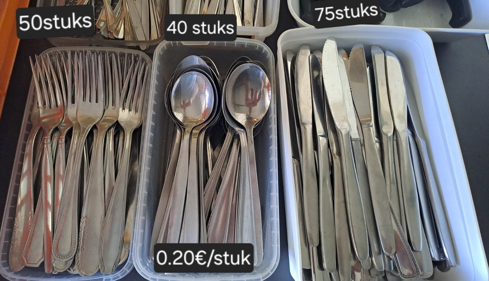 Bestek 0.20€/stuk, Enlèvement