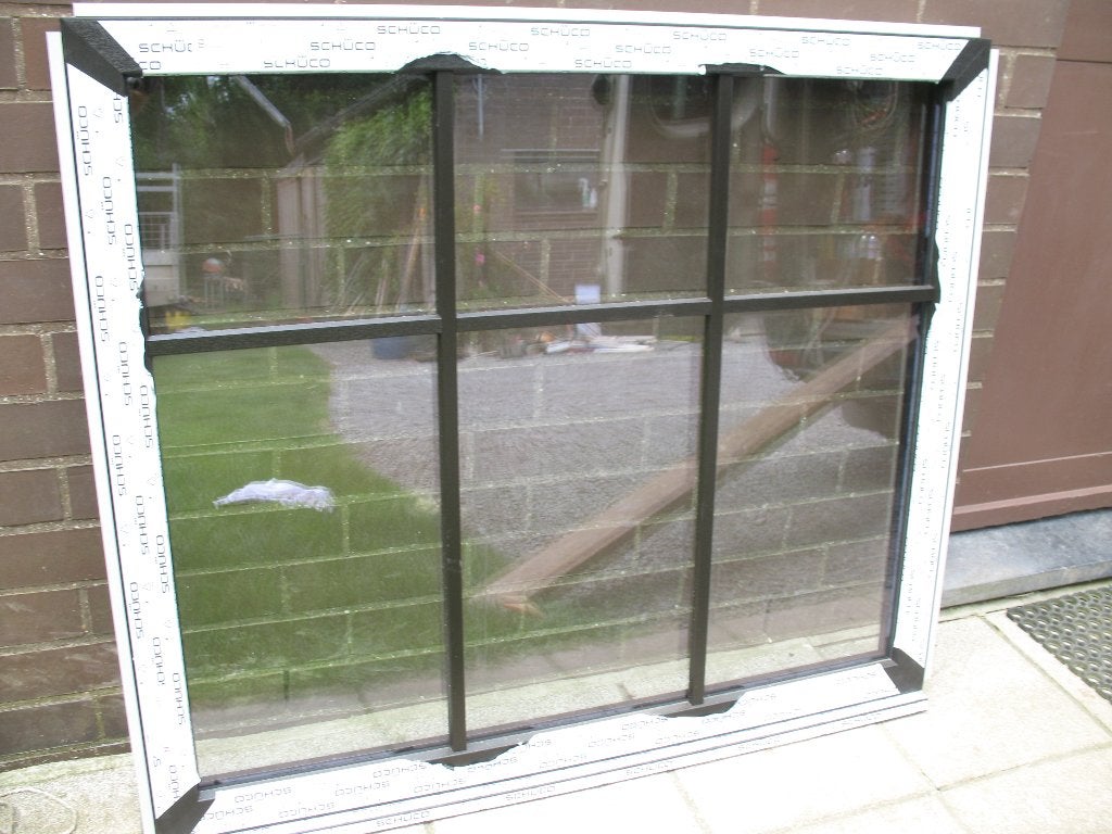 PVC raam , vast, Doe-het-zelf en Bouw, Ophalen, Nieuw, Dubbelglas, 120 tot 160 cm