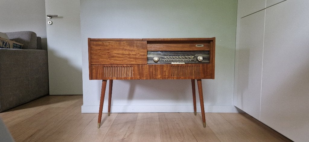 Philips muziekmeubel jaren 60 - werkende platenspeler, Ophalen