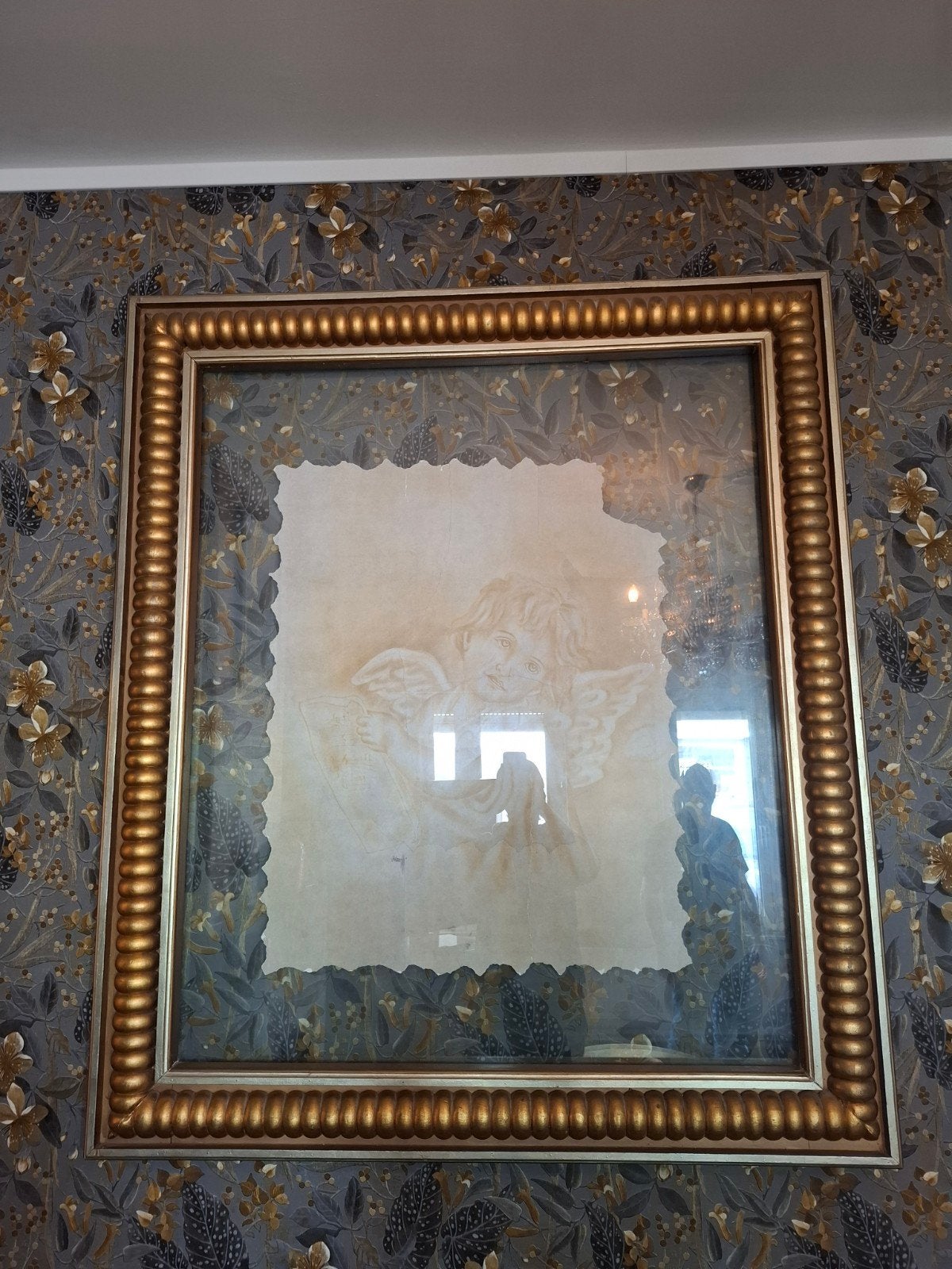 Schilderij met glas, Ophalen