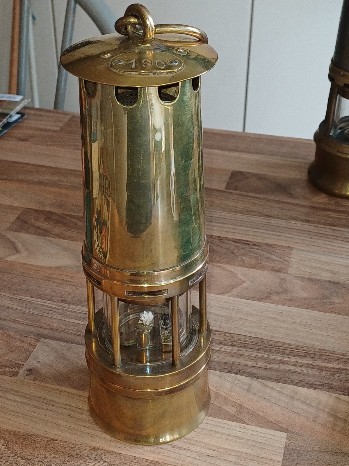Laiton, lampe de courtoisie., Antiquités & Art, Enlèvement ou Envoi
