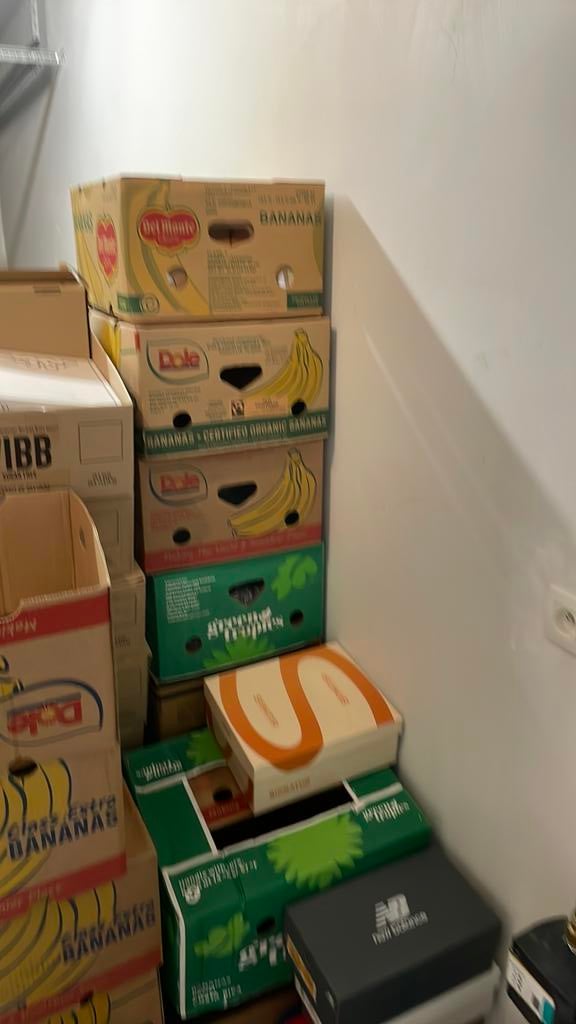 Verhuisdozen bananendozen, Ophalen, Zo goed als nieuw