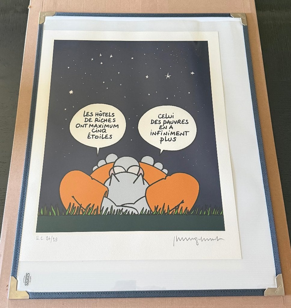 Sérigraphie  Le chat Geluck : Hôtel, Enlèvement ou Envoi