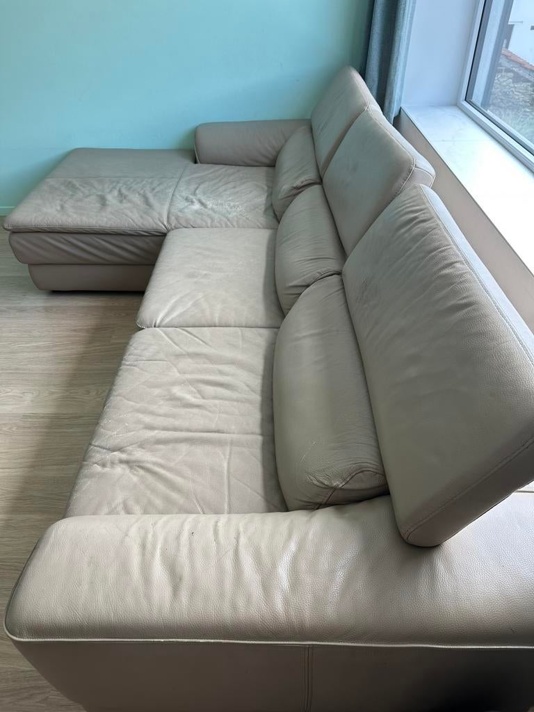 Lederen zetel GRATIS, Huis en Inrichting, Ophalen, Gebruikt, Leer