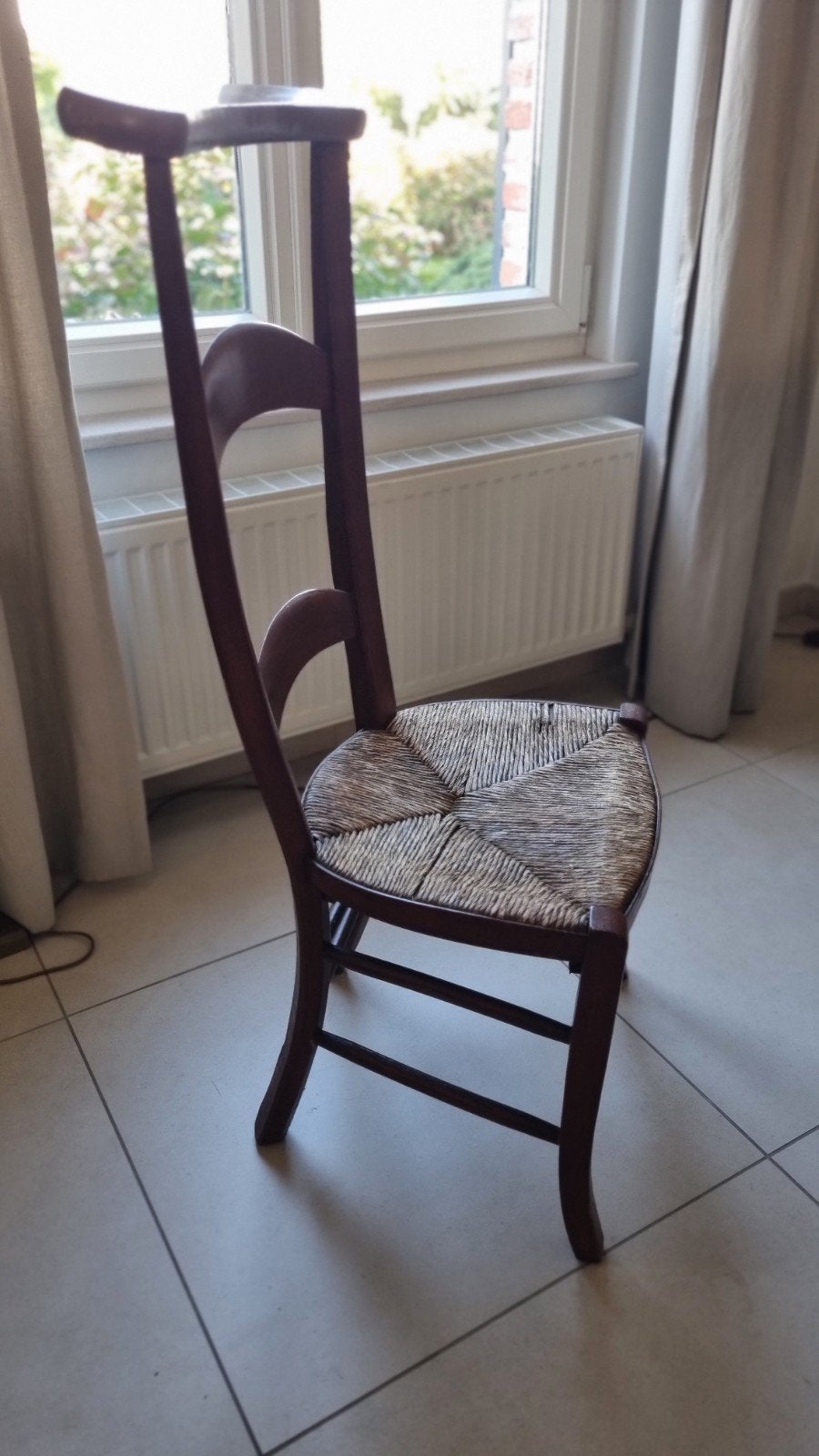 Bidstoeĺ met rieten zitting, Antiek en Kunst, Ophalen