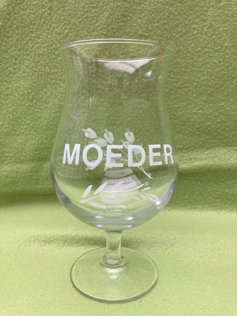 Wijnglas voor 'moeder', Huis en Inrichting, Keuken | Servies, Ophalen of Verzenden, Zo goed als nieuw, Glas, Glas of Glazen