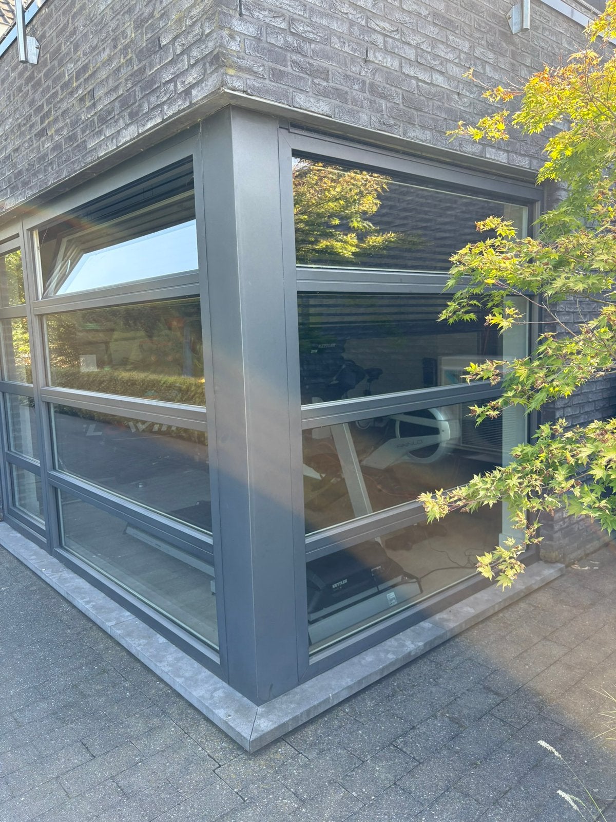 Fenêtres en PVC - ALU en gris anthracite, Bricolage & Construction, Double vitrage, 160 cm ou plus, 160 cm ou plus, Comme neuf