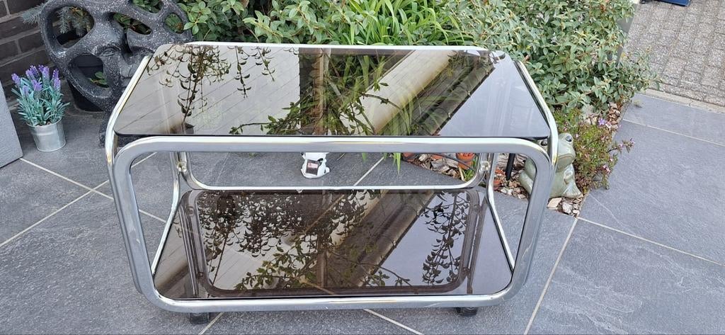 MOOIE DESIGN SALONTAFEL,TV-TAFEL OF SERVEERTAFEL OP WIELTJES, Ophalen