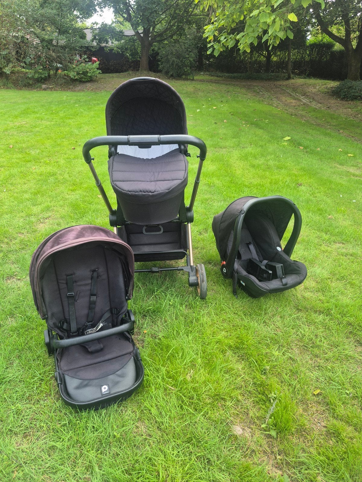Poussette Périclès 3-en-1 – nacelle + siège poussette + sièg, Enfants & Bébés, Avec siège auto, Autres marques, Enlèvement, Utilisé