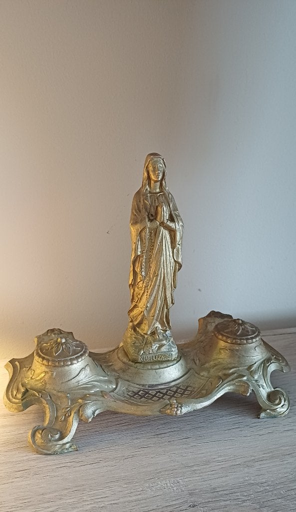 Antiek louis xv- stijl maagd maria inktpotje, Antiek en Kunst, Ophalen