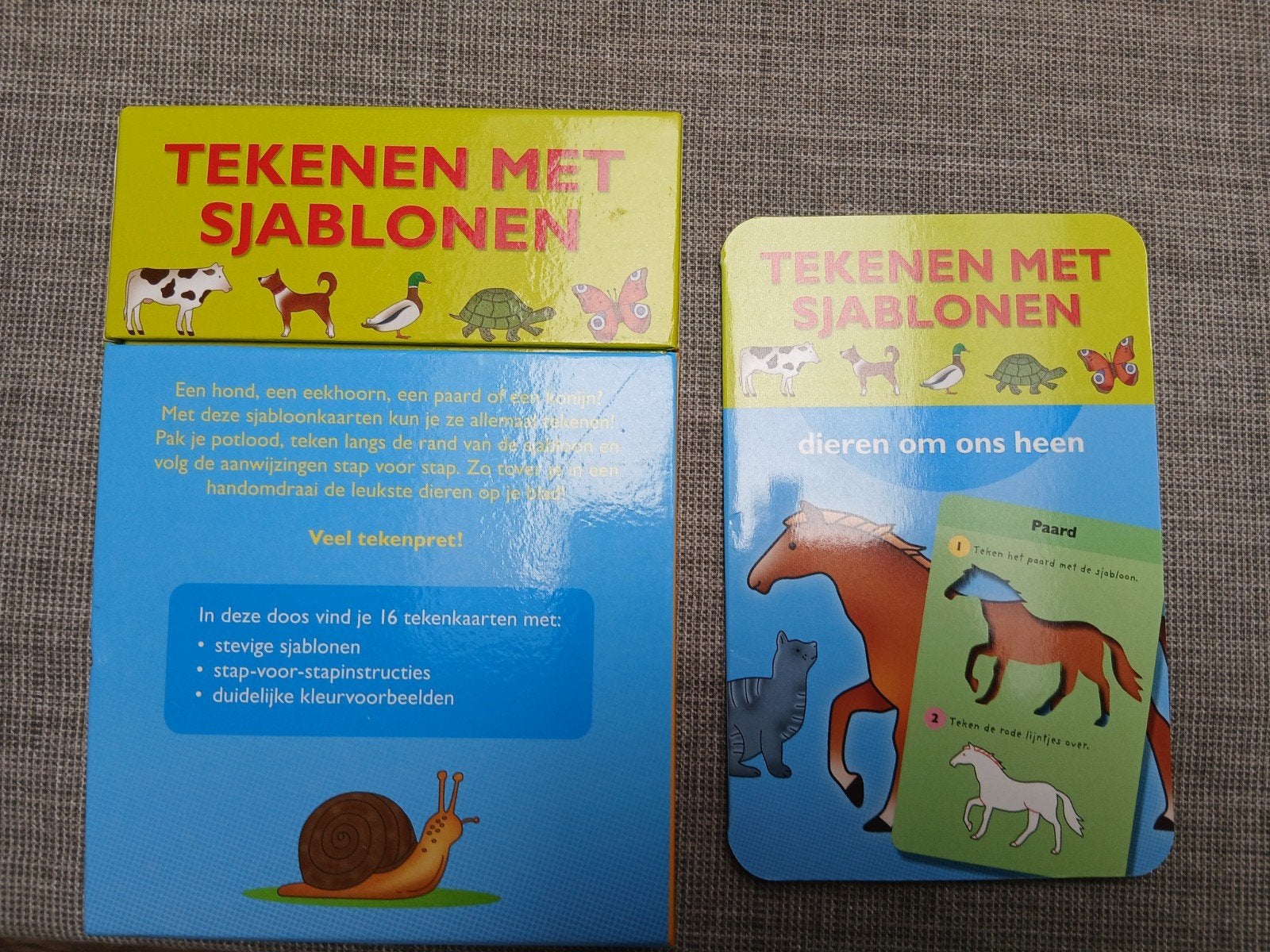 Dieren tekenen met sjablonen, Ophalen